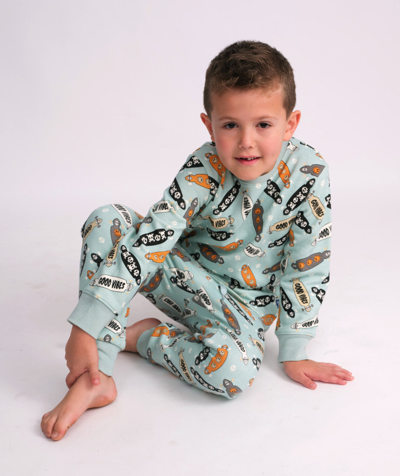 סט פיג'מה פוטר בנים Good Vibes