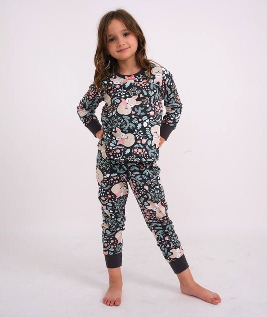 פיג'מה בנות אינטרלוק Foxy