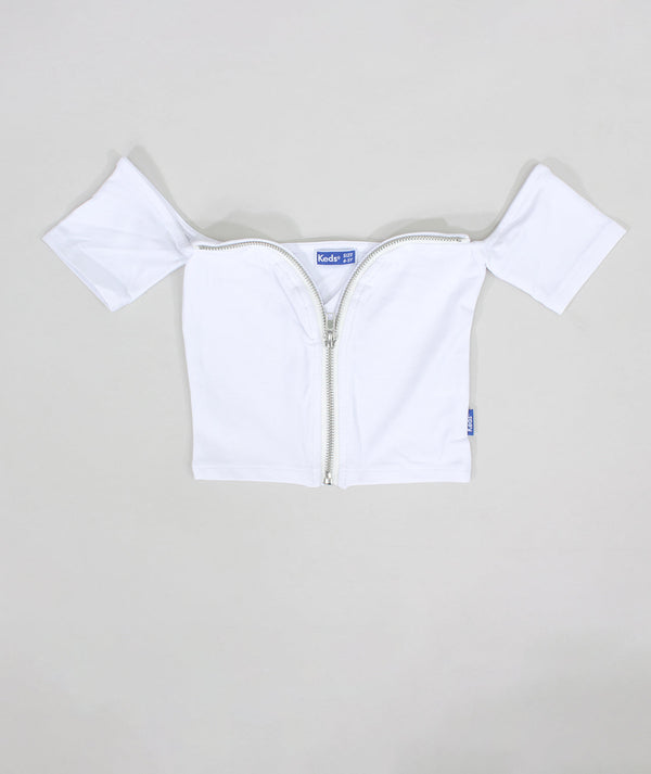 חולצת סטרפלס עם רוכסן