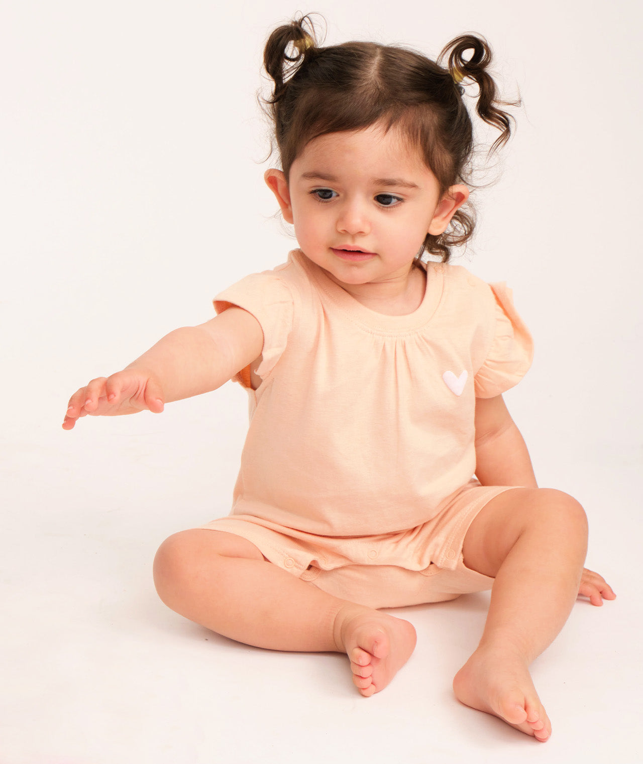 אוברול בייבי בנות עם דפוס מבד רך ונעים