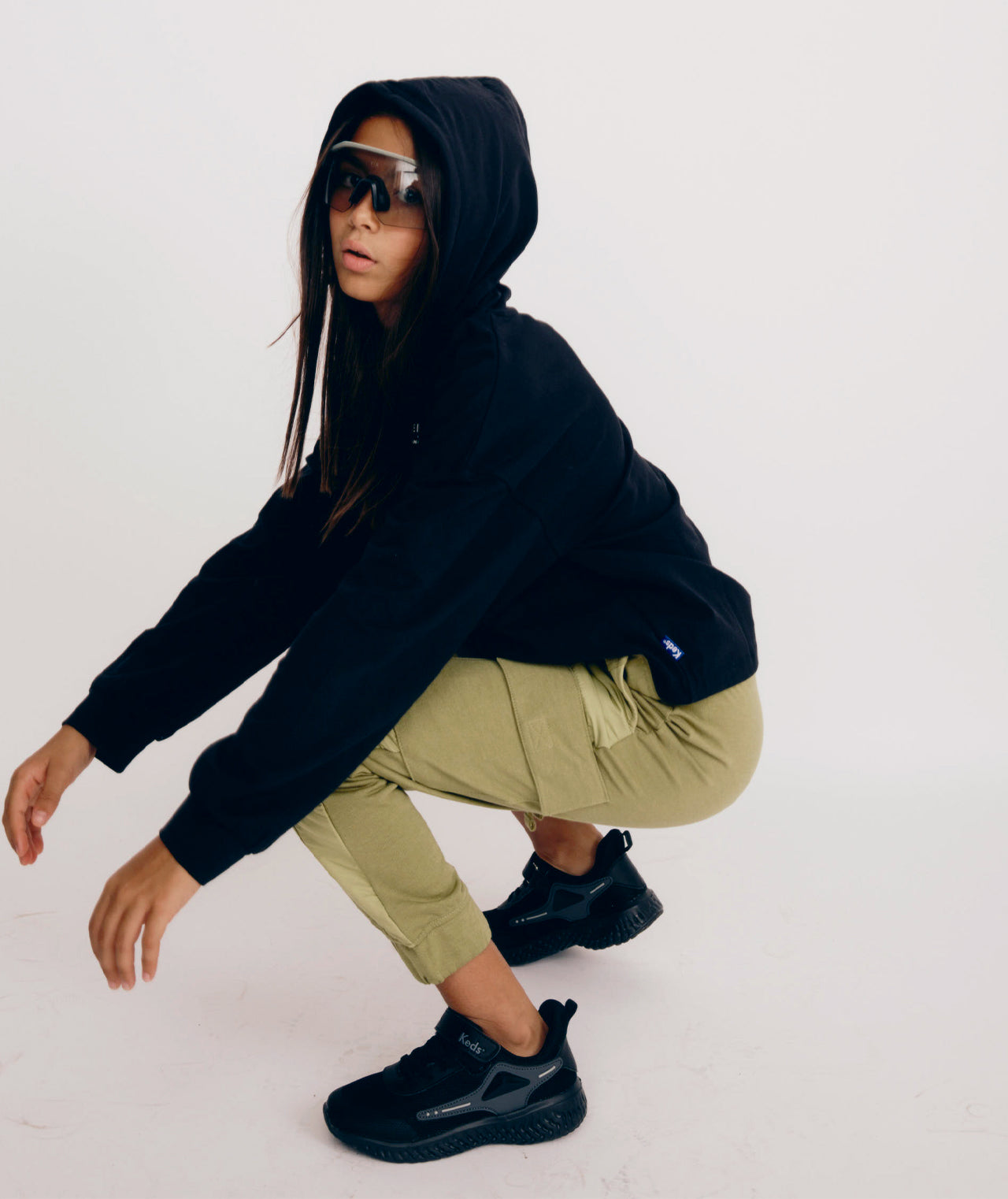 חולצת לייקרה עם כובע Hoodie T-shirt