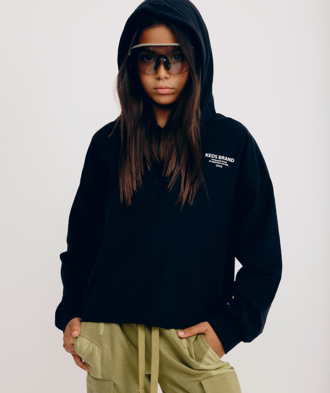 חולצת לייקרה עם כובע Hoodie T-shirt