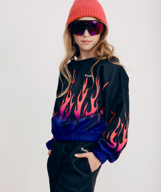 חולצת פוטר אוברסייז מודפסת