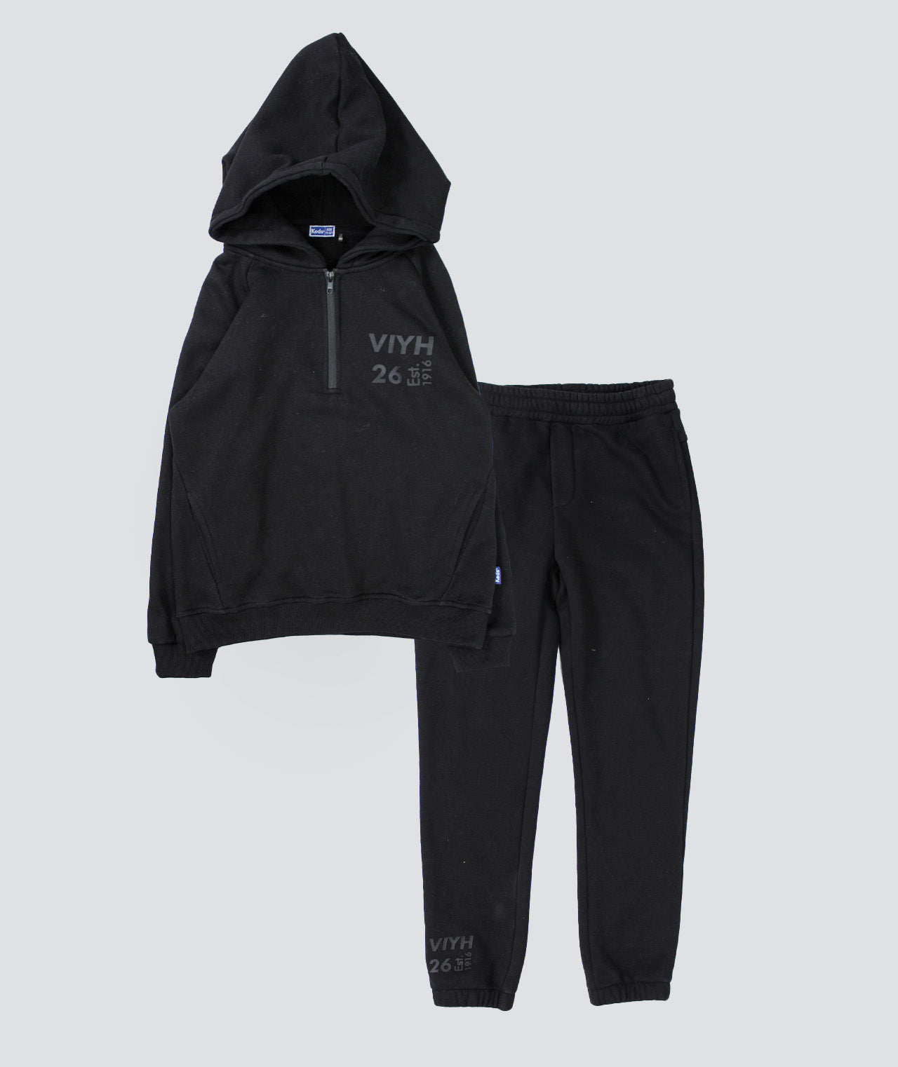 חליפת פוטר קפוצ'ון רוכסן והדפס