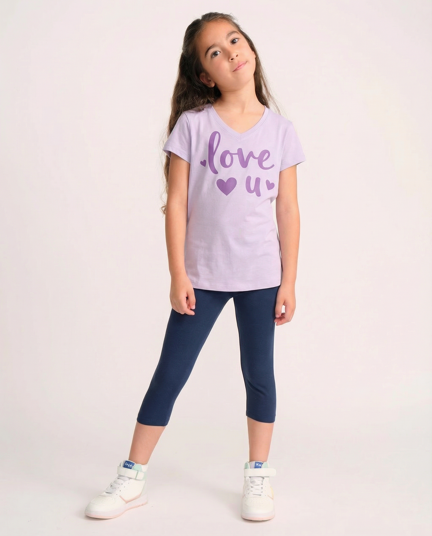 טי לייקרה מודפס וי love u