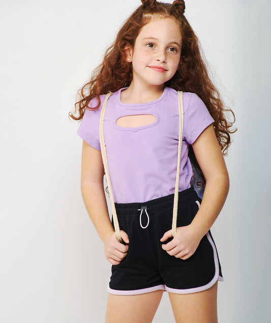 חולצת לייקרה פתח מעוגל