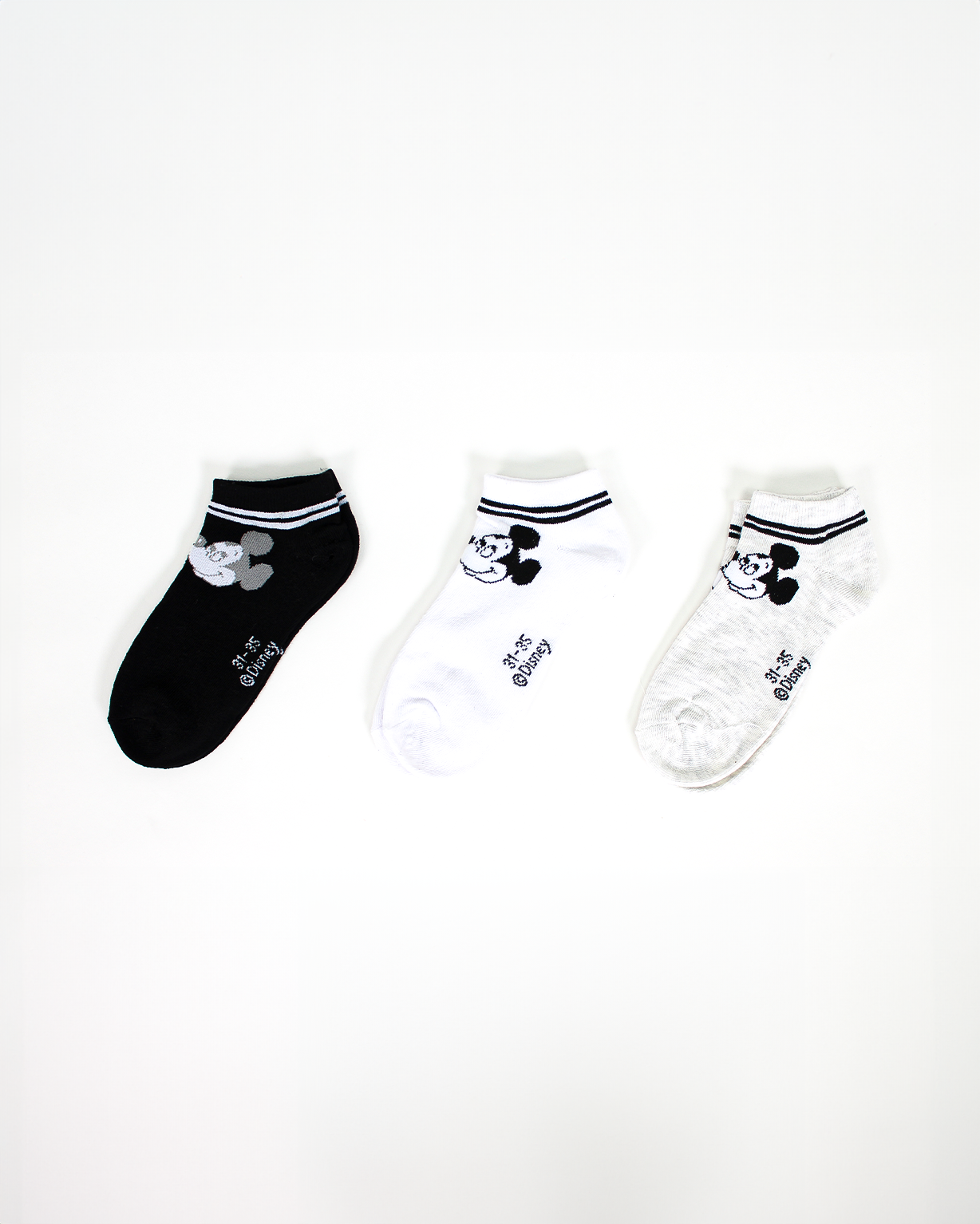 קרסוליות נערות מיקי וחברים 3 יח'