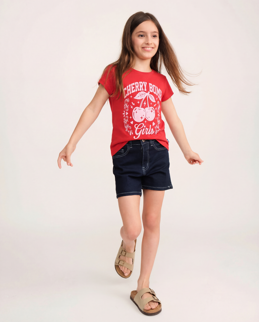 טי מודפס ניקי cherry bomb