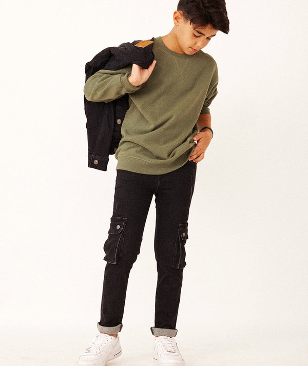 סקיני ג'ינס כיסי דגמ"ח