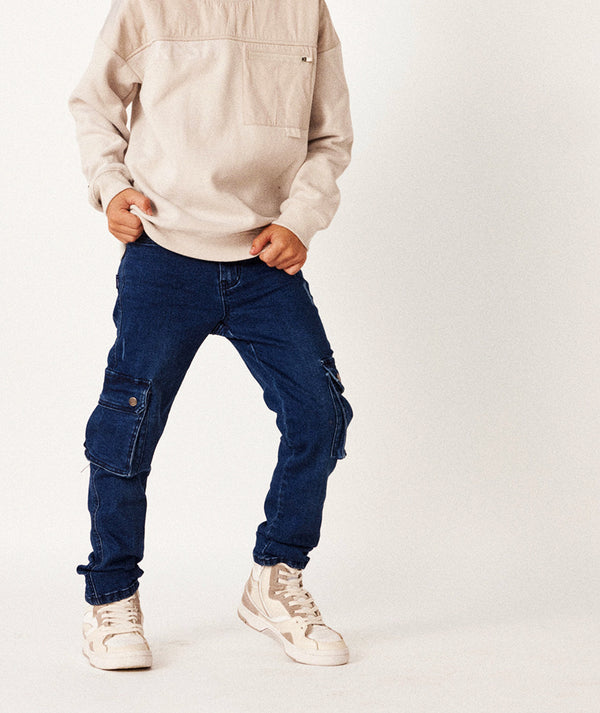 סקיני ג'ינס כיסי דגמ"ח