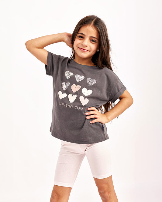 חליפת גן בנות Loving You