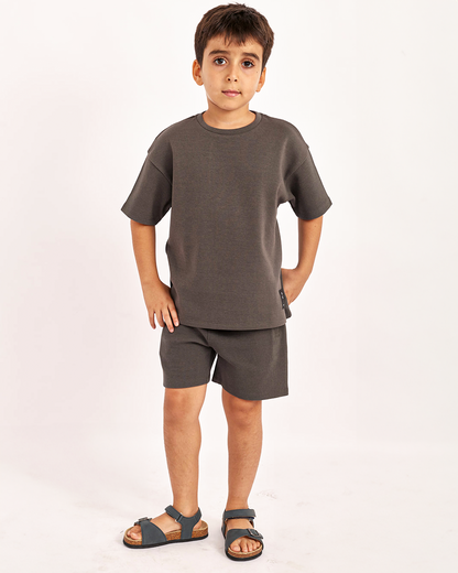 חליפה מבד טקסטורלי