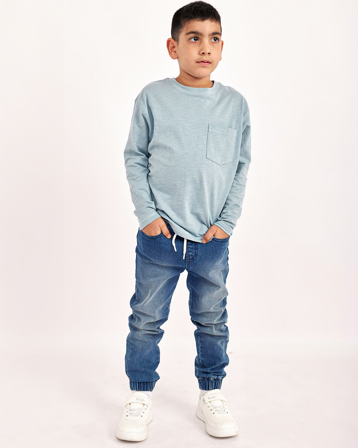 מכנסי ג'ינס חגורה גומי