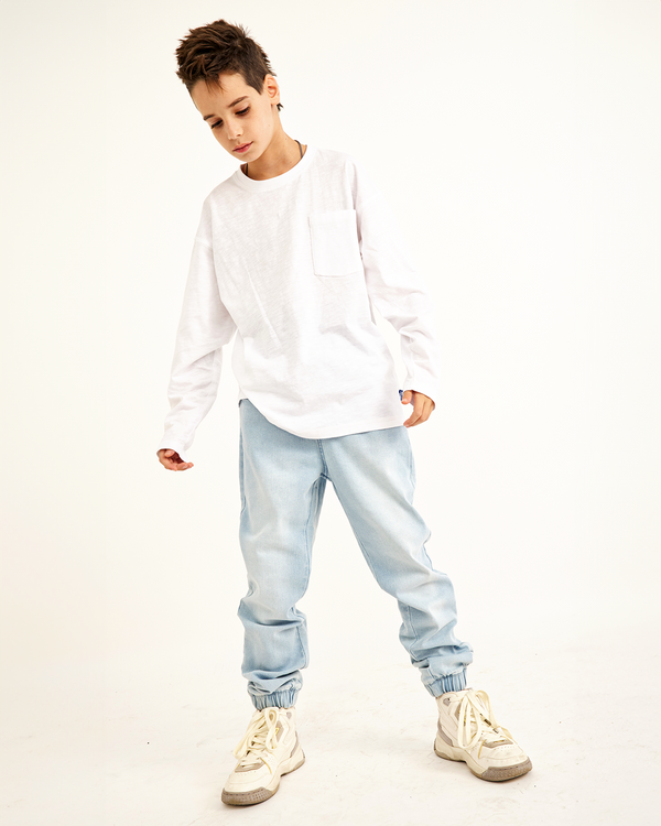 מכנסי ג'ינס חגורה גומי