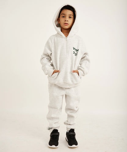 חליפת פוטר קפוצ'ון רוכסן והדפס