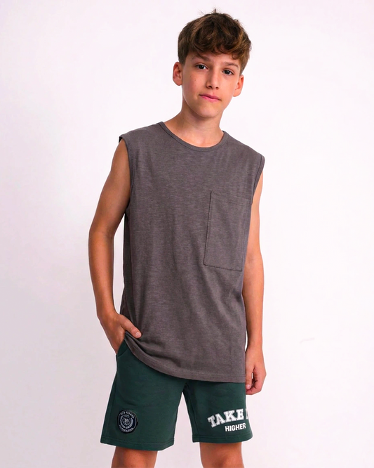 גופיית סלאב עם דוגמת כיס