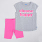 חליפת גן בנות Choose Happy